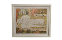 20th Century oil painting 'Seated Nude Figure' By Jean Guillou - French - Vintage oil painting