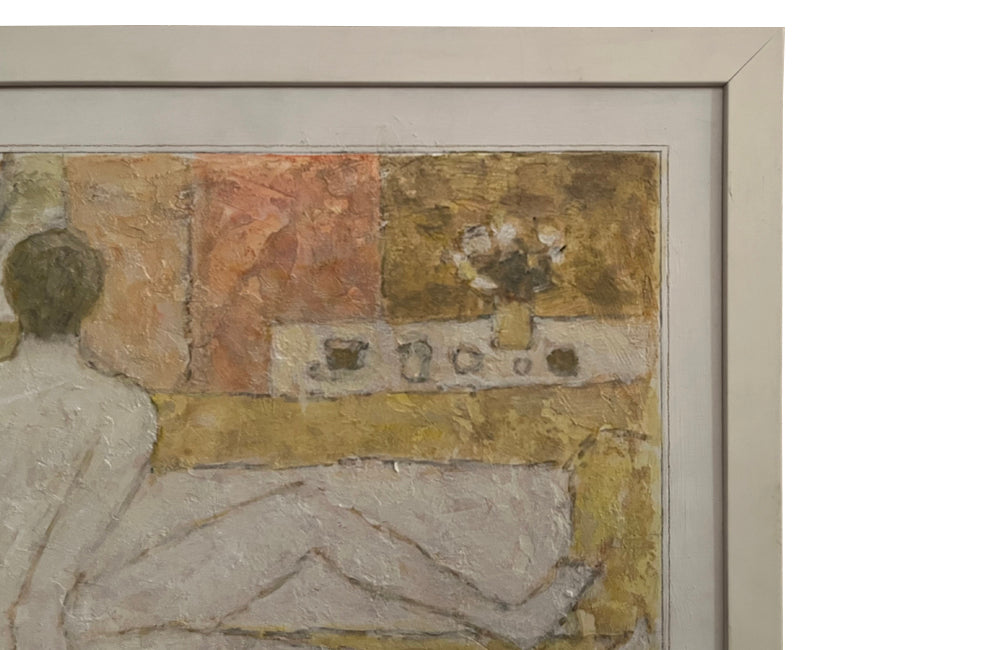 20th Century oil painting 'Seated Nude Figure' By Jean Guillou - French - Vintage oil painting