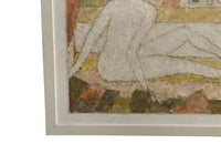 20th Century oil painting 'Seated Nude Figure' By Jean Guillou - French - Vintage oil painting