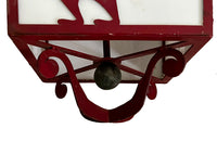 Pair of 20th century iron lanterns from an Italian restaurant.