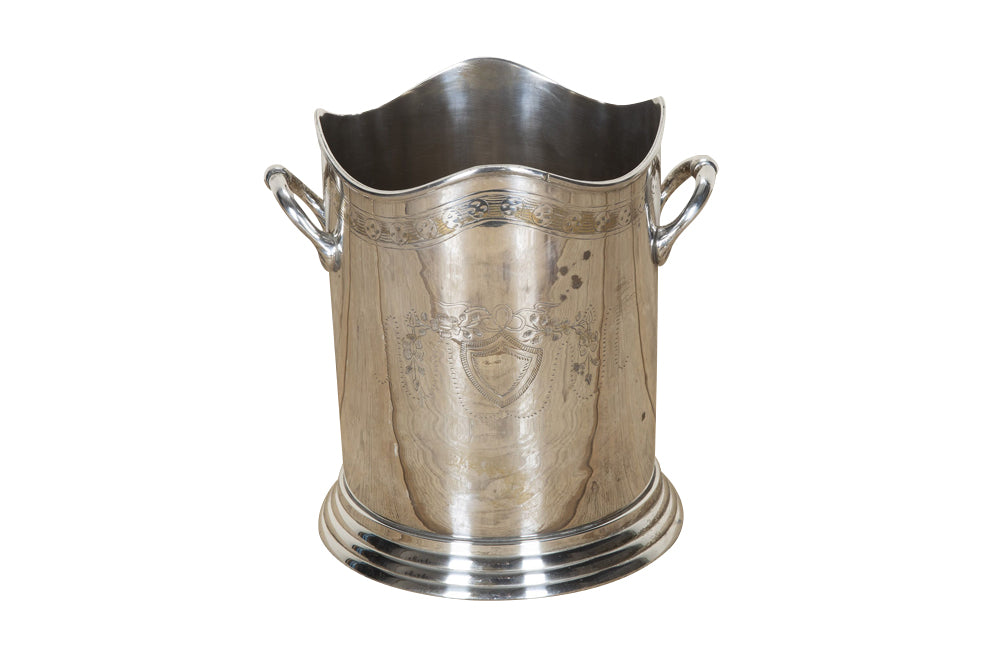 20th Century French silver plate champagne bucket.