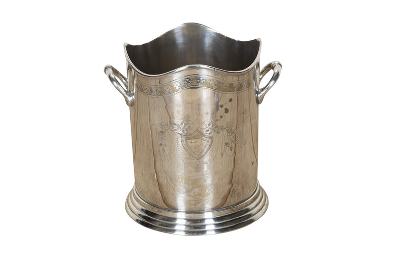 20th Century French silver plate champagne bucket.