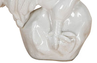 Large mid-20th Century white ceramic rooster