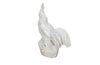Large mid-20th Century white ceramic rooster