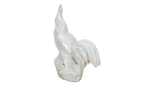 Large mid-20th Century white ceramic rooster