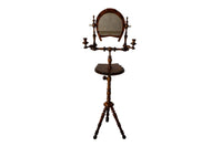 Early 20th century unusual wooden gentleman’s shaving stand with charming equestrian detailing