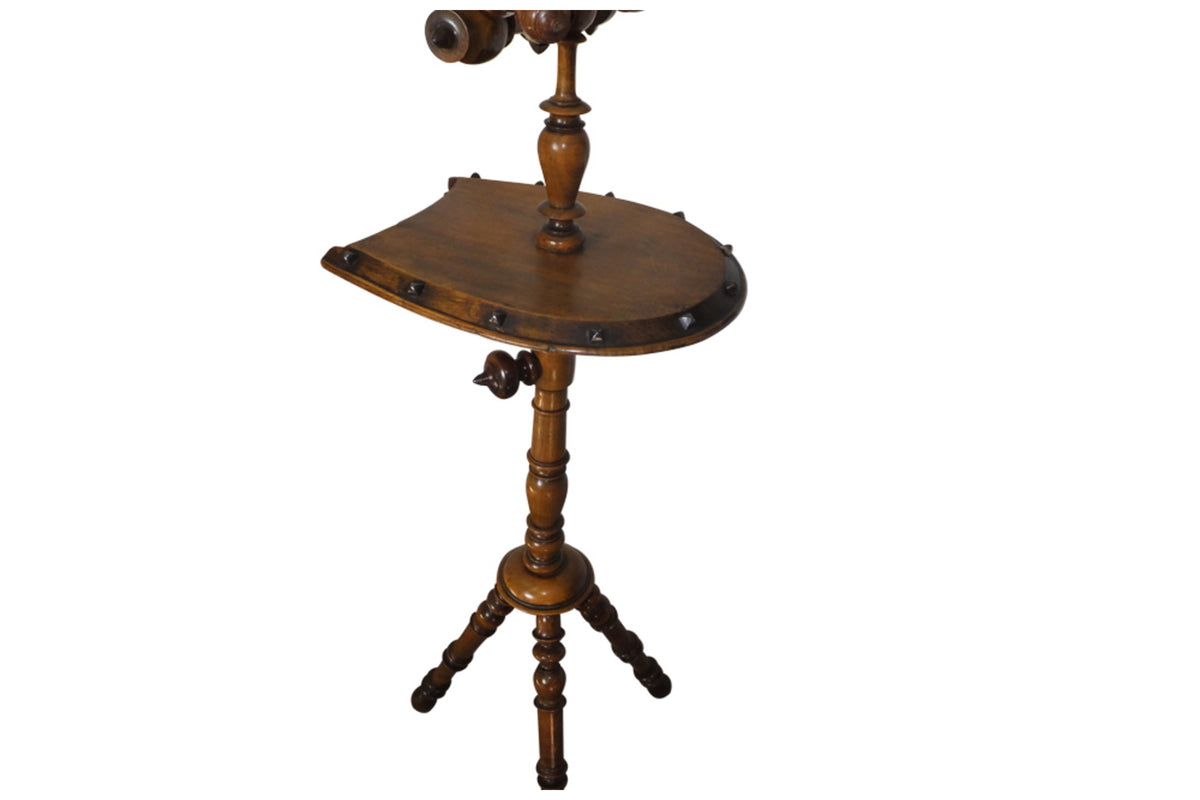 Early 20th century unusual wooden gentleman’s shaving stand with charming equestrian detailing