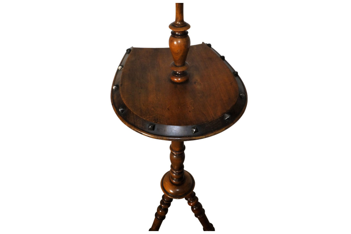 Early 20th century unusual wooden gentleman’s shaving stand with charming equestrian detailing