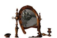 Early 20th century unusual wooden gentleman’s shaving stand with charming equestrian detailing
