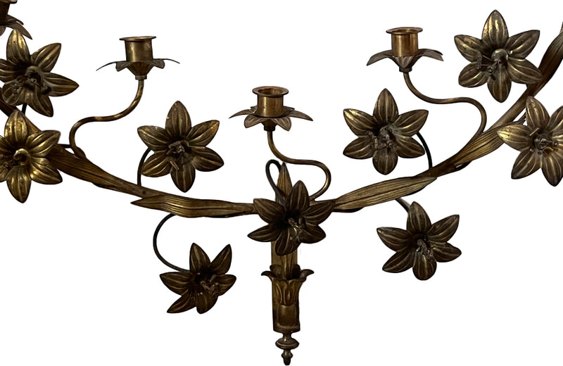 Pair of large French ecclesiastical wall lights - French Antiques - Antique Lighting -  AD & PS Antiques 