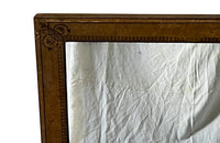 Large French decoratively painted wooden framed mirror with beautiful 19th century sparkly mercury mirror plate.