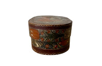 18th century charming, Swedish small painted oval marriage box.