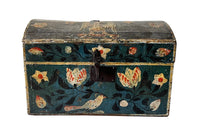 Beautiful early 19th century Normandy painted marriage coffer box