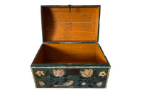 Beautiful early 19th century Normandy painted marriage coffer box