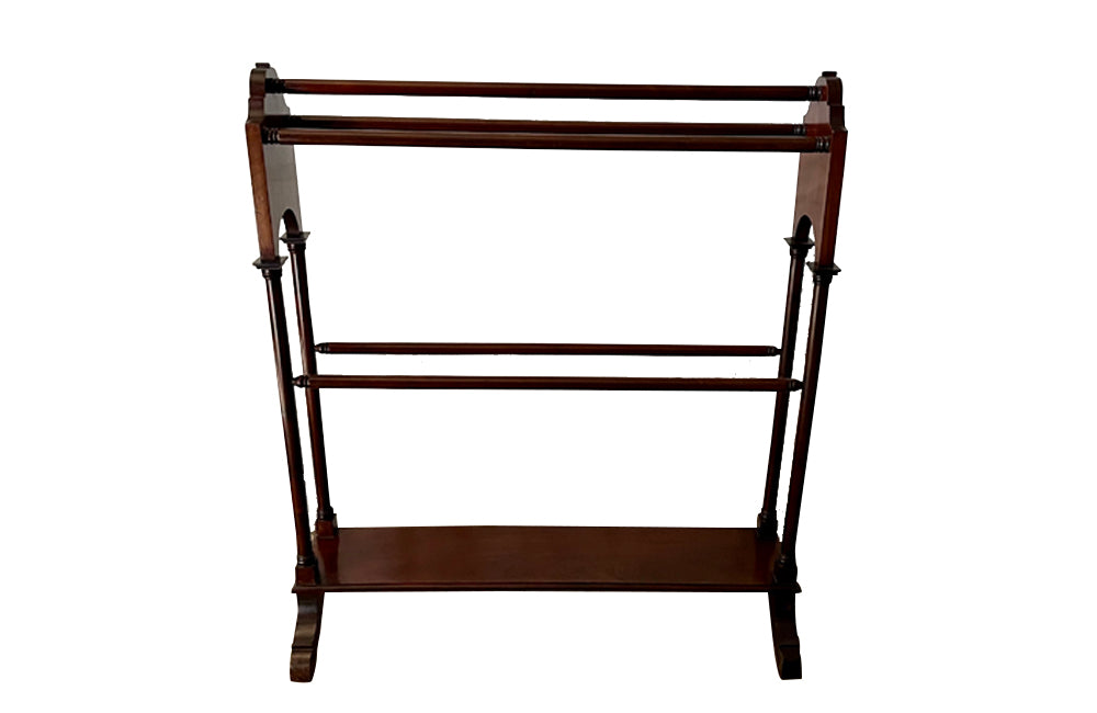Enlish Mahogany Towel Rail -Antique Furniture – AD & PS Antiques