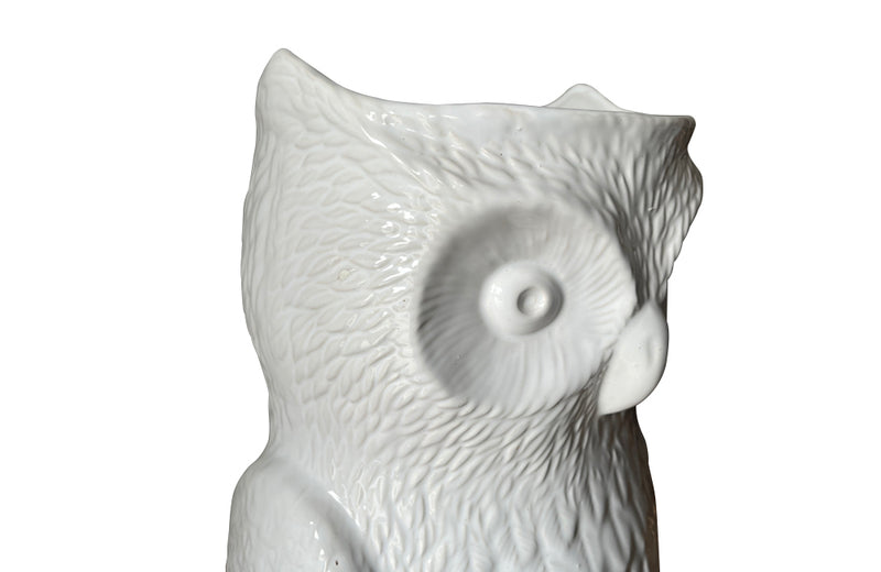 ITALIAN CERAMIC OWL UMBRELLA STAND