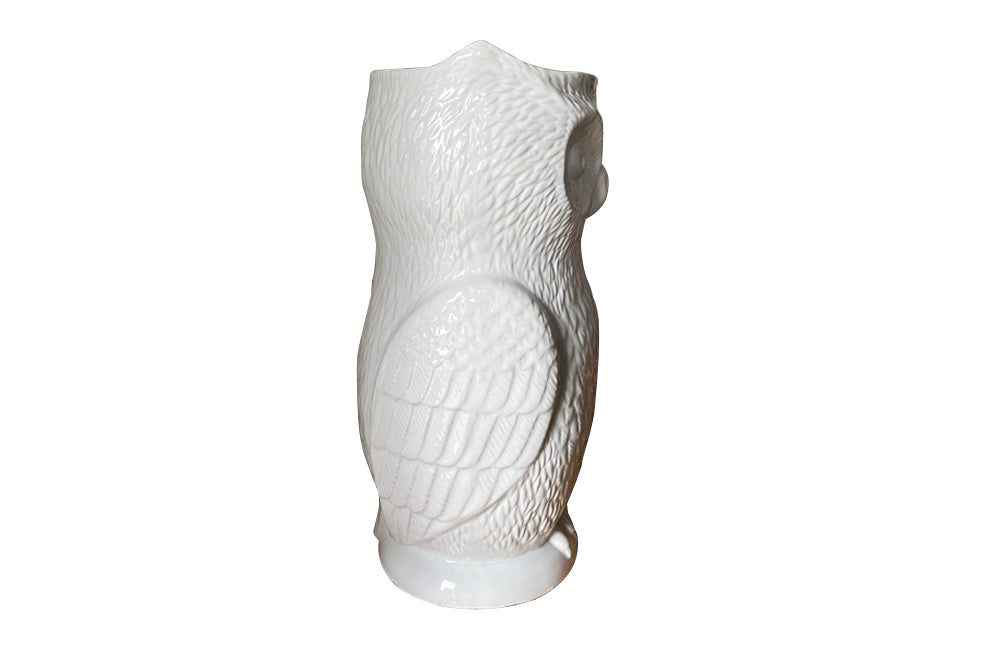 ITALIAN CERAMIC OWL UMBRELLA STAND