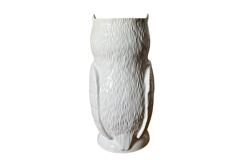 ITALIAN CERAMIC OWL UMBRELLA STAND