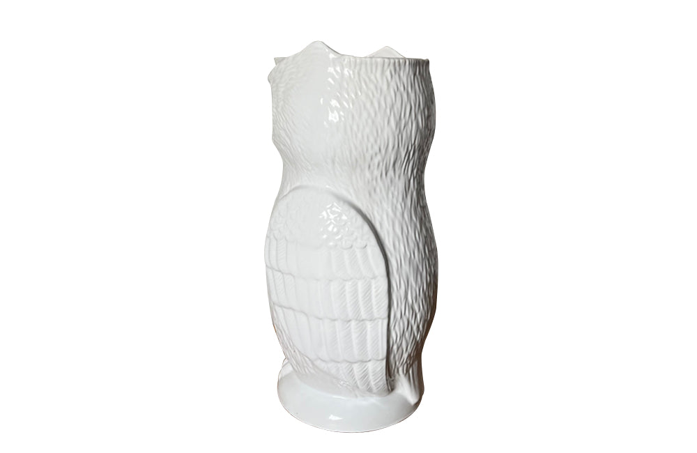 ITALIAN CERAMIC OWL UMBRELLA STAND