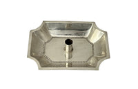 Chic 20th Century Spanish,&nbsp;elegant silver plate candleholder in recessed octagonal shaped tray