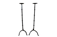 Pair of 20th Century hand forged iron pricket sticks Circa 1960.