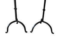 Pair of 20th Century hand forged iron pricket sticks Circa 1960.