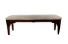 Antique bench made of walnut, oak and antique linen - French Antique Furniture