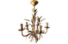 GILT METAL WHEAT SHEAF CHANDELIER