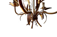 GILT METAL WHEAT SHEAF CHANDELIER