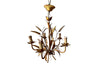 GILT METAL WHEAT SHEAF CHANDELIER
