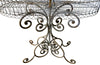 Large French iron wirework florists plant stand with three tiers.