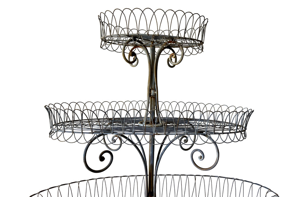 TALL FRENCH IRON FLORISTS PLANT STAND