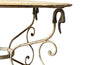 large 20th Century iron table supported on four swan topped curved legs terminating on webbed feet.&nbsp;