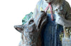 Antique zinc Red Riding Hood and The Wolf - French Antiques