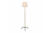 Telescopic brass floor lamp on iron tripod base - Mid century floor lamps - French