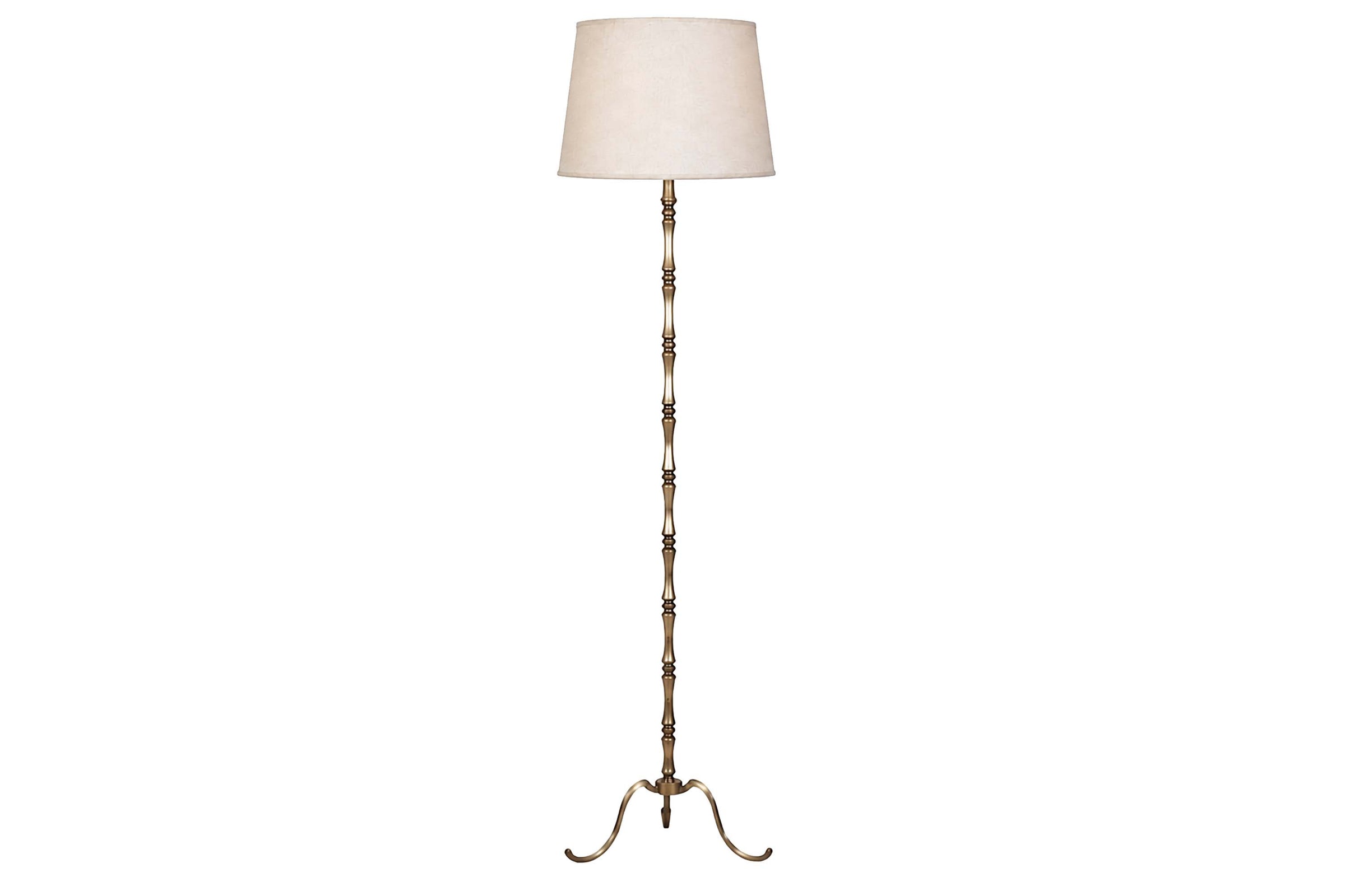 FRENCH MID 20TH CENTURY BRASS FLOOR LAMP