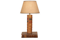 20TH CENTURY FRENCH LEATHER BOOK TABLE LAMP