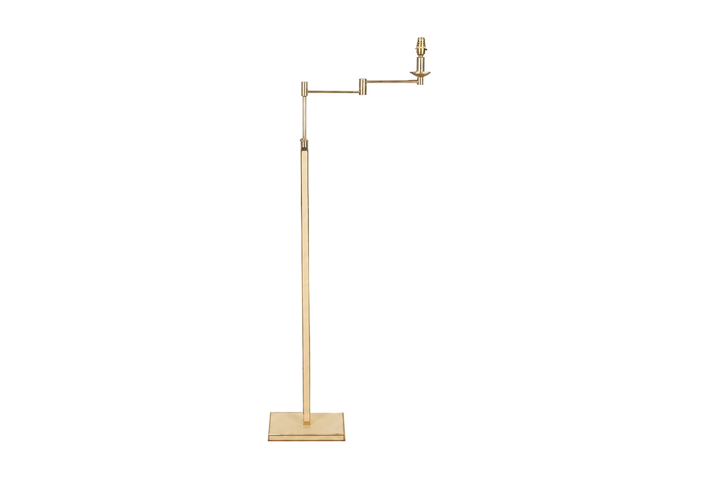 Mid century floor lamp telescopic brass and acrylic Italian