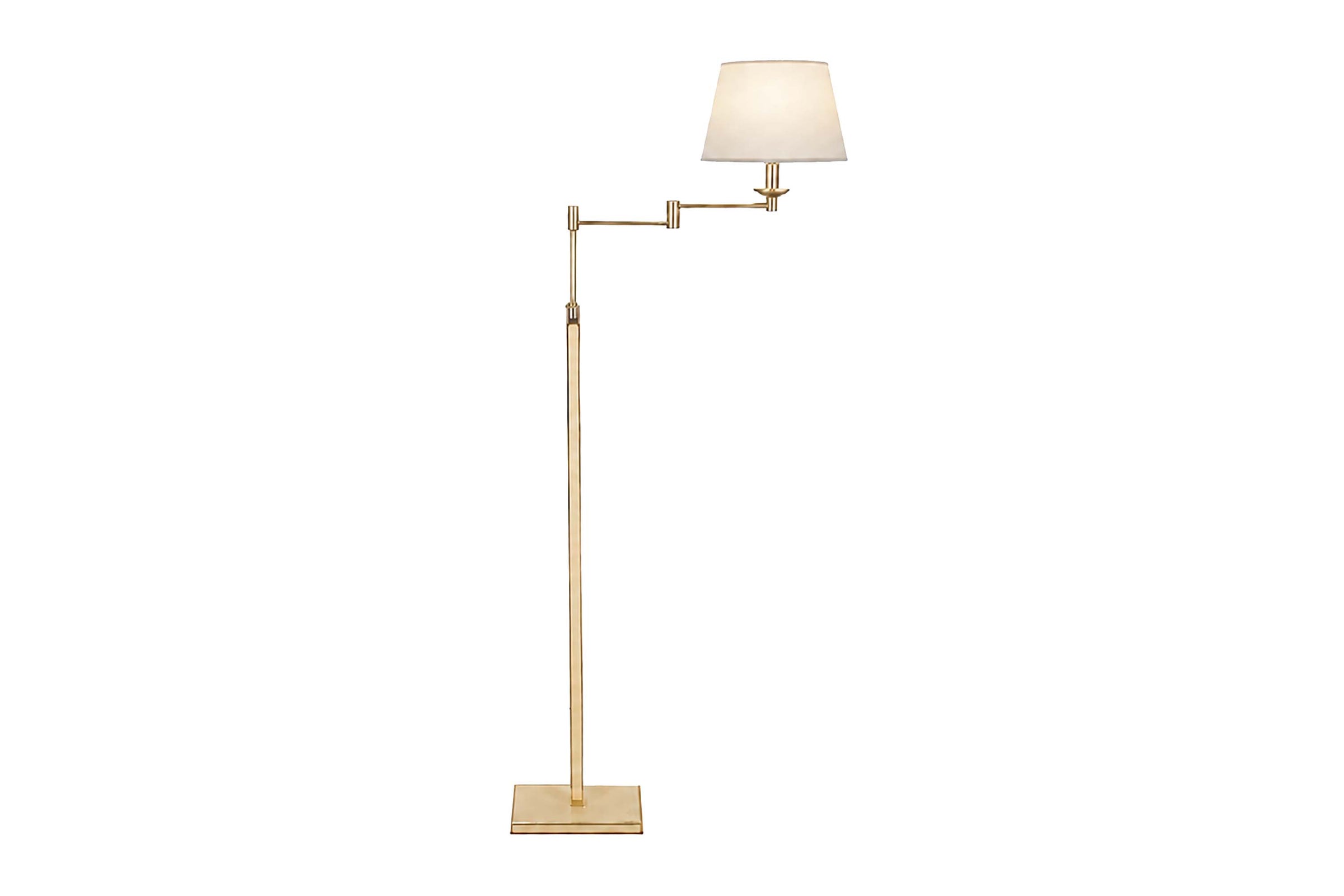 Mid century floor lamp telescopic brass and acrylic Italian