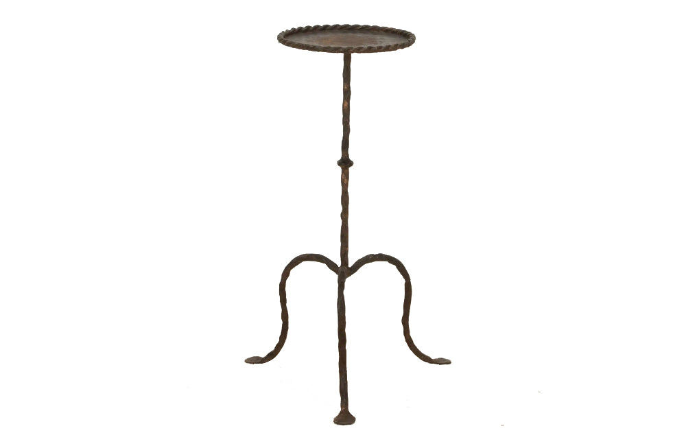 Chic Mid-Century Spanish iron cocktail table.