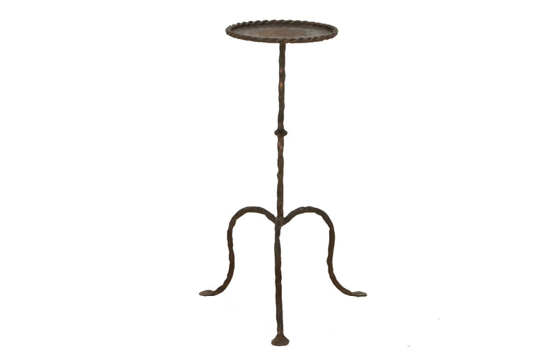 Chic Mid-Century Spanish iron cocktail table.