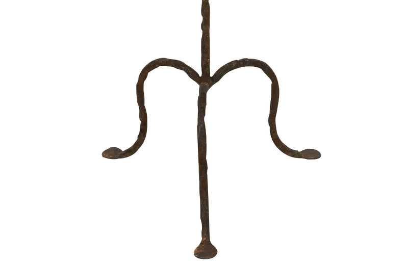 Chic Mid-Century Spanish iron cocktail table.