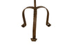 Chic little Mid-Century Spanish iron cocktail or martini table with rope rim to top