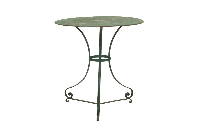 Antique table green iron gueridon 19th Century french - Antique Garden Table