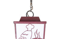 Pair of 20th century iron lanterns from an Italian restaurant.