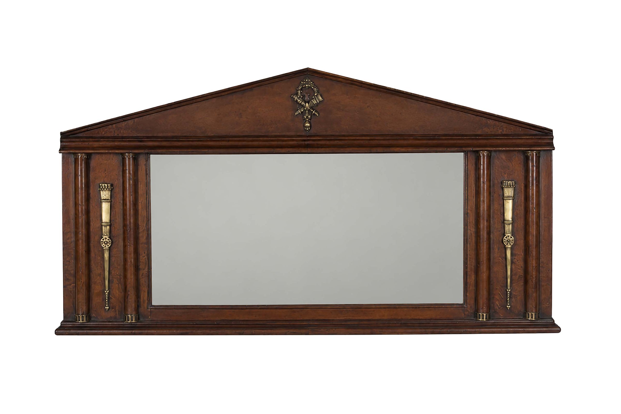 Over mantle mirror in the empire style French mid-20th century. Antique French Mirrors