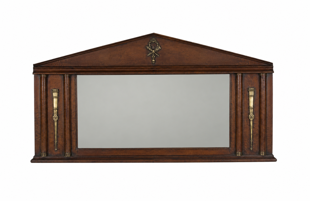 Over mantle mirror in the empire style French mid-20th century. Antique French Mirrors