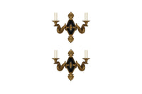 Antique wall lights in the empire style. French. French antique lighting.
