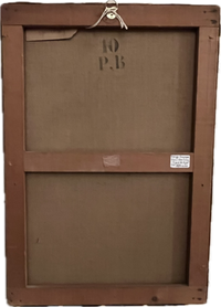 Antique oil painting 19th Century French Still Life Painting with Pomegranates