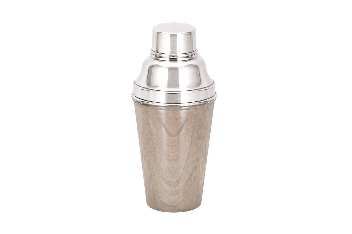 20th Century English Art Deco silver plated cocktail shaker.